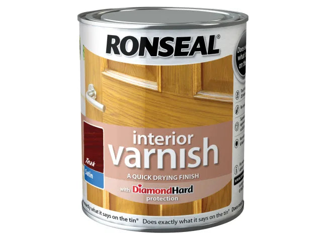 RONSEAL DIAMOND INTERIOR VARNISH TEAK 750ML