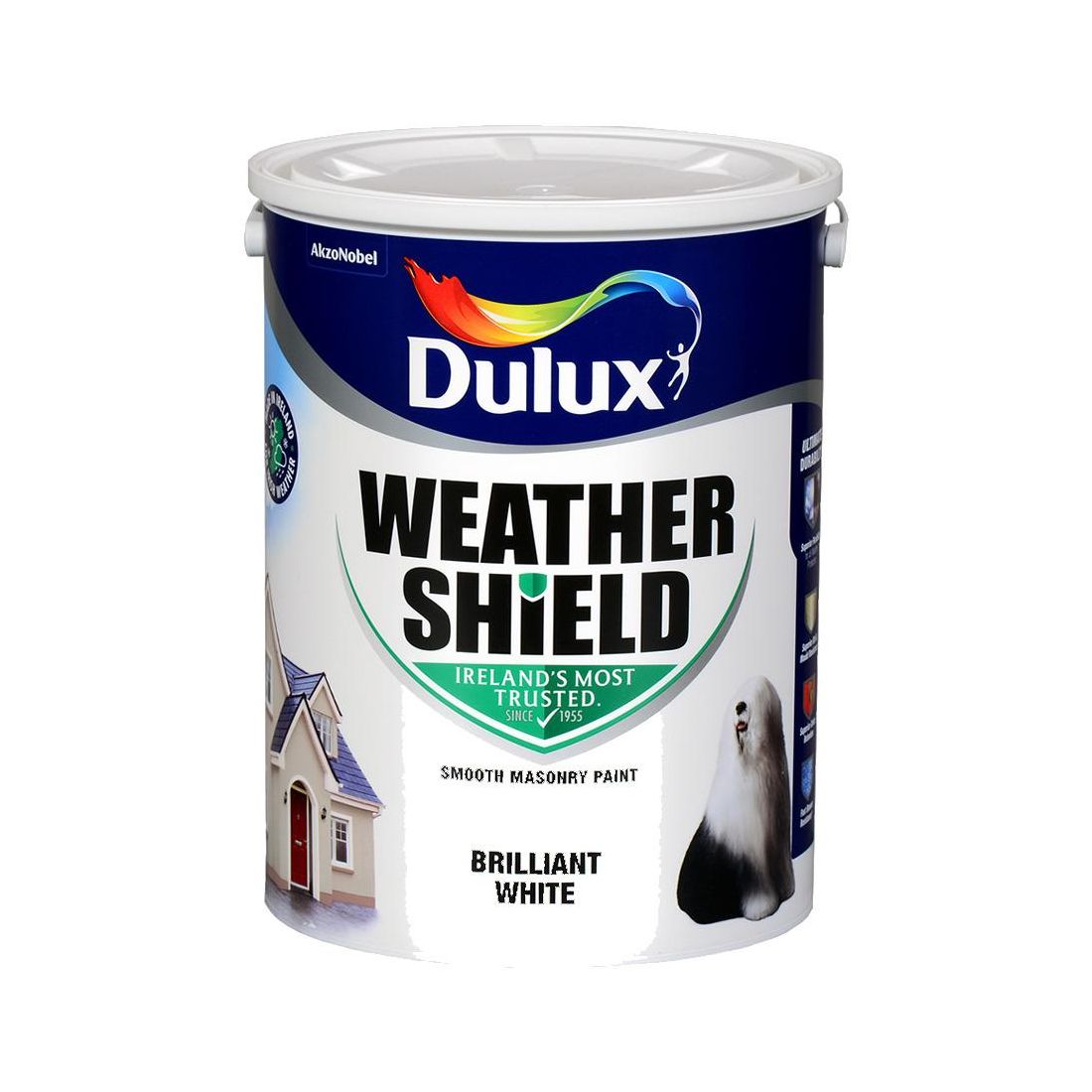 DULUX WEATHERSHIELD BRILLIANT WHITE 5L