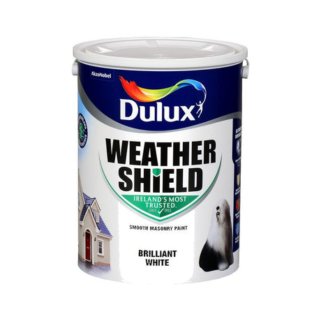 DULUX WEATHERSHIELD BRILLIANT WHITE 5L