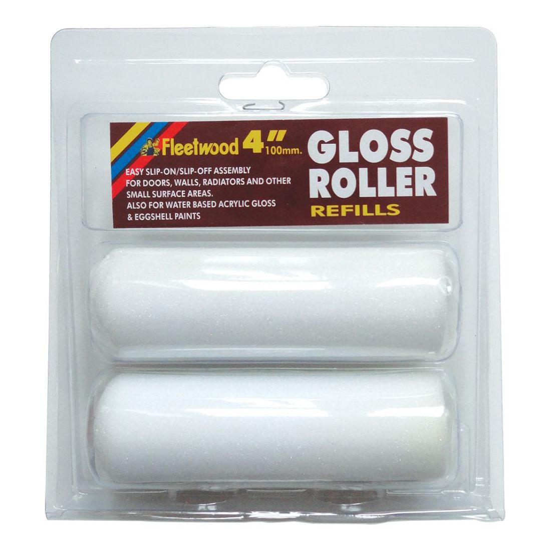 FLEETWOOD GLOSSER ROLLER SLEEVES 4" 2 PACK