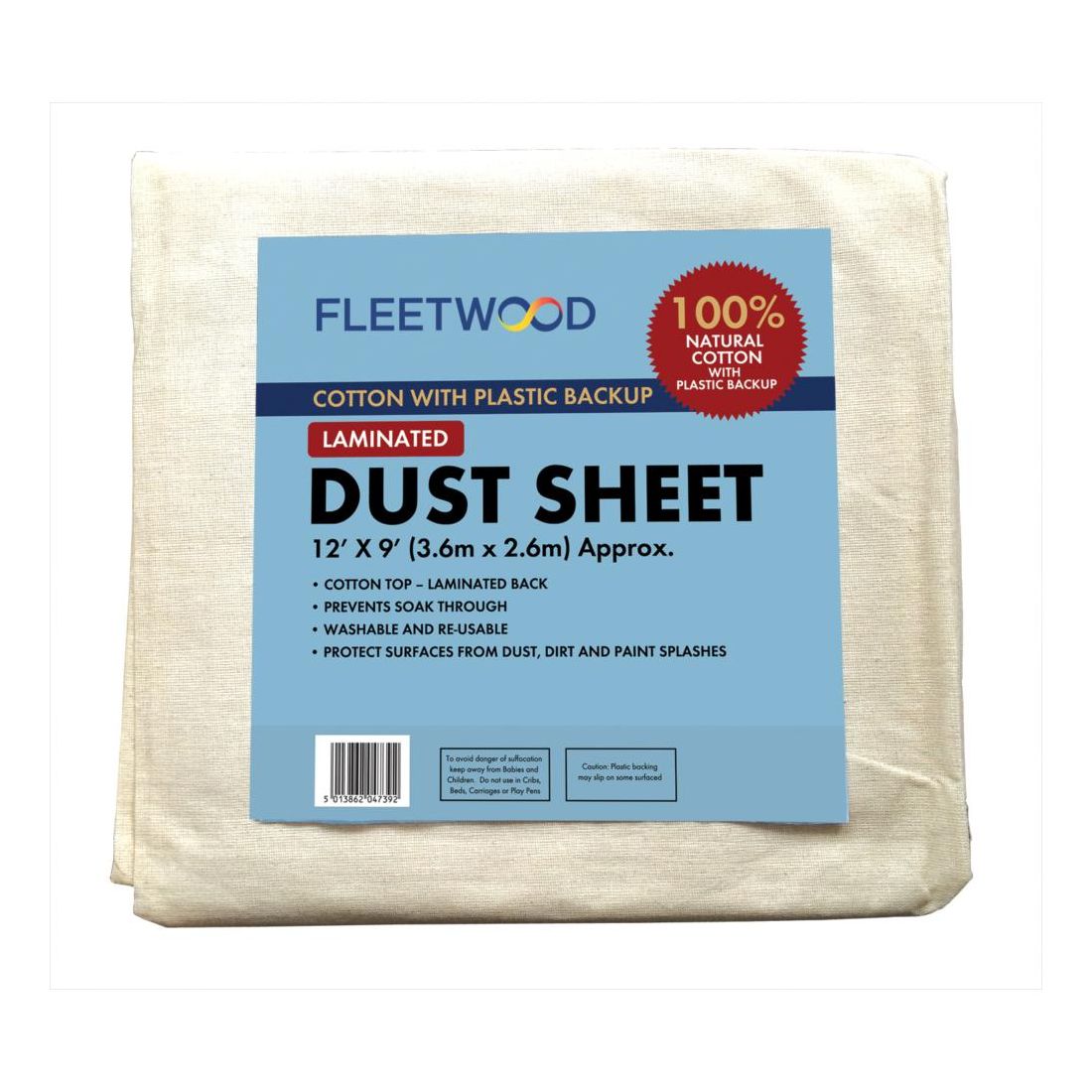 FLEETWOOD LAMINATED DUST SHEET 12' X 9'