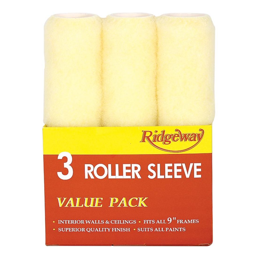 RIDGEWAY ROLLER SLEEVE 9" 3 PACK