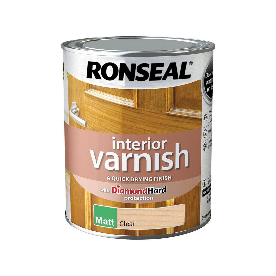 RONSEAL DIAMOND INTERIOR CLEAR MATT VARNISH 750ML