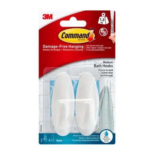 COMMAND MEDIUM BATH HOOKS