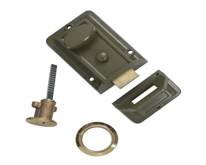 BASTA NIGHT LATCH & BRASS CYLINDER