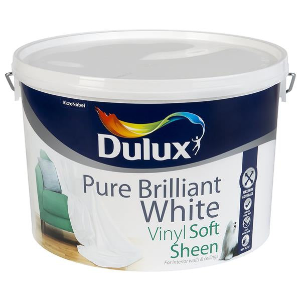 DULUX VINYL SOFT SHEEN PURE BRILLIANT WHITE 10L