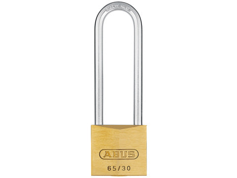 ABUS LONG SHACKLE PADLOCK BRASS 65/30