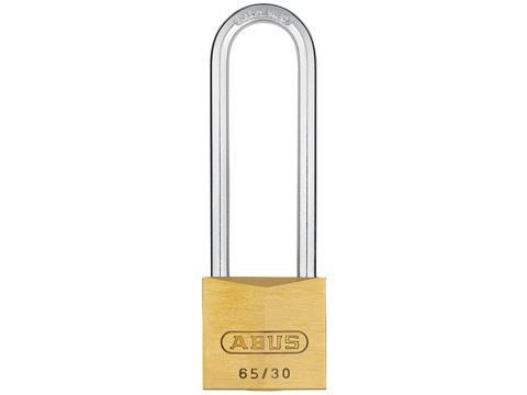 ABUS LONG SHACKLE PADLOCK BRASS 65/30
