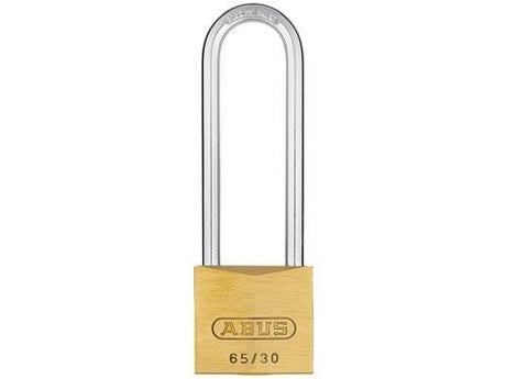 ABUS LONG SHACKLE PADLOCK BRASS 65/30