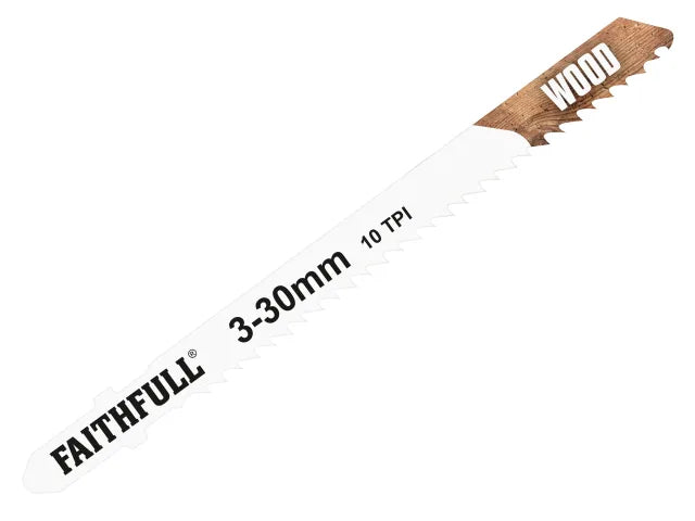 FAITHFULL JIGSAW WOOD BLADES DOWN CUT PACK OF 5