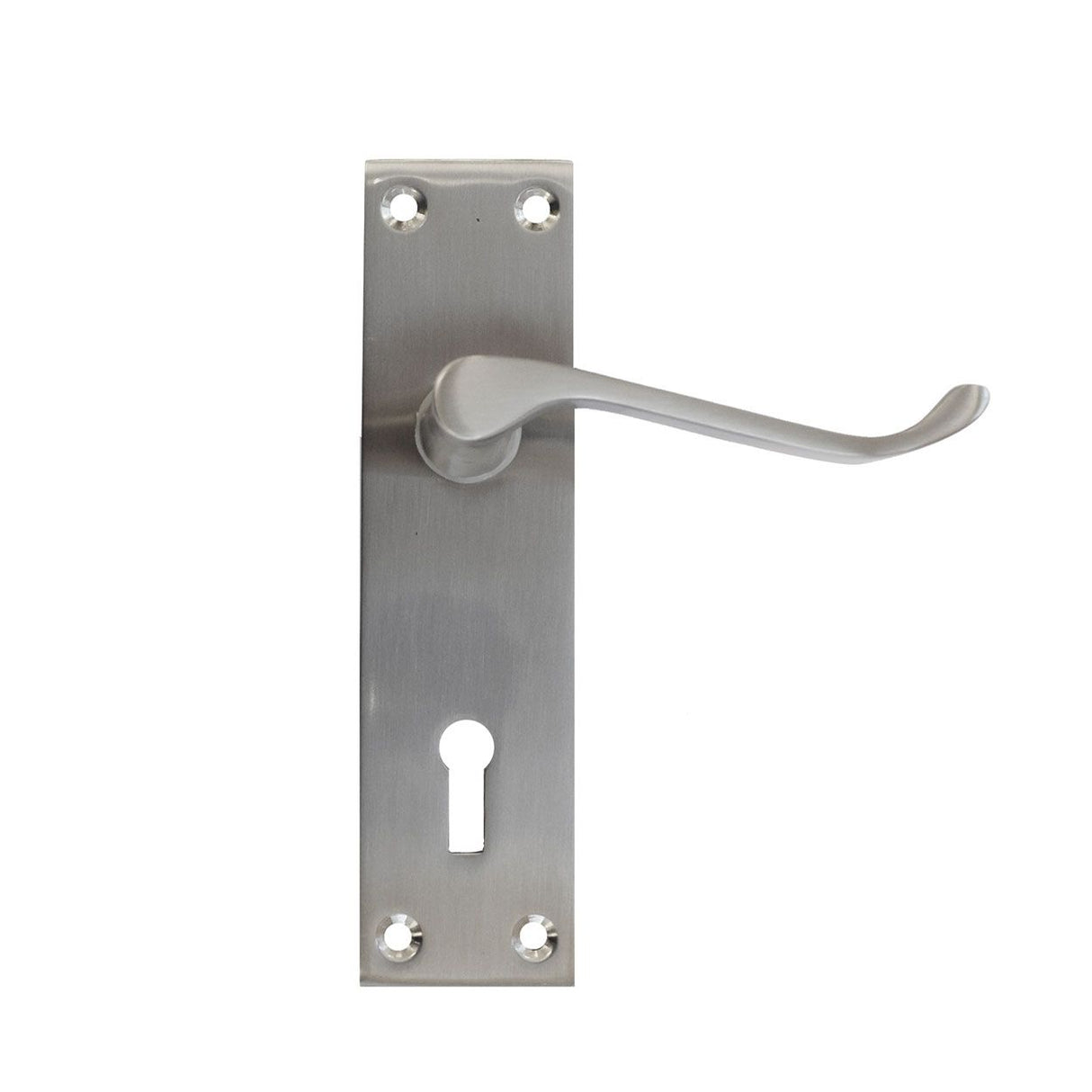 BASTA VICTORIAN DOOR HANDLE SATIN NICKEL