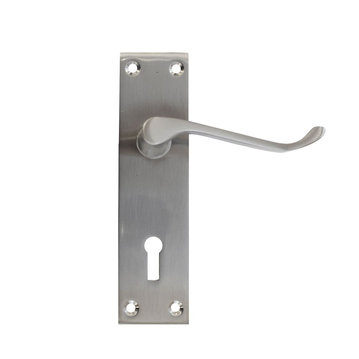 BASTA VICTORIAN DOOR HANDLE SATIN NICKEL
