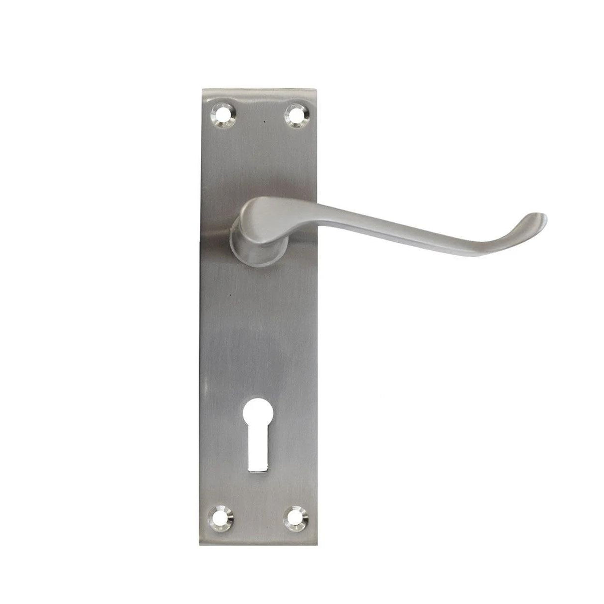 BASTA VICTORIAN DOOR HANDLE SATIN NICKEL