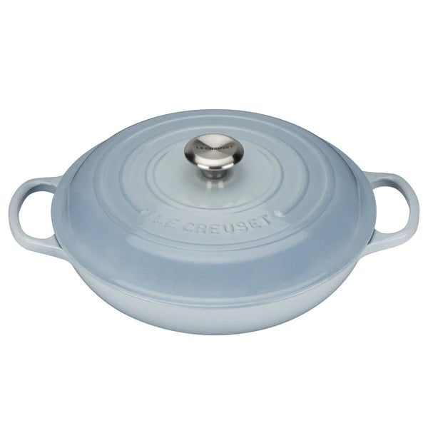 LE CREUSET SHALLOW CASSEROLE 26CM COASTAL BLUE