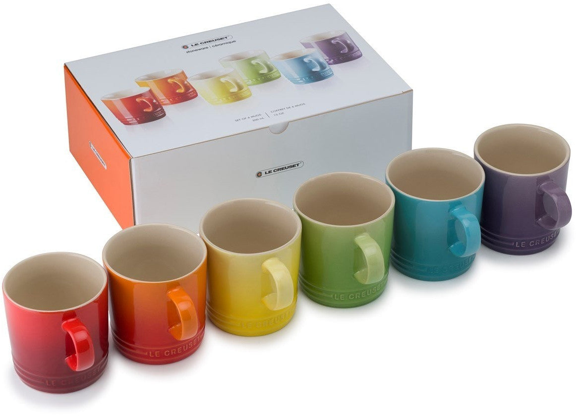LE CREUSET RAINBOW SET 6 MUGS