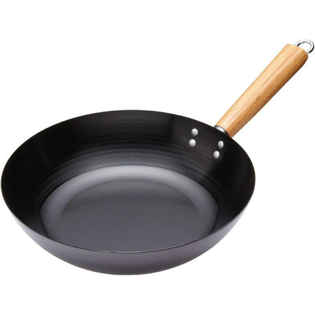 KITCHEN CRAFT CARBON STEEL NON-STICK WOK 12"