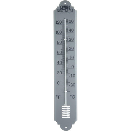 50CM METAL THERMOMETER GREY