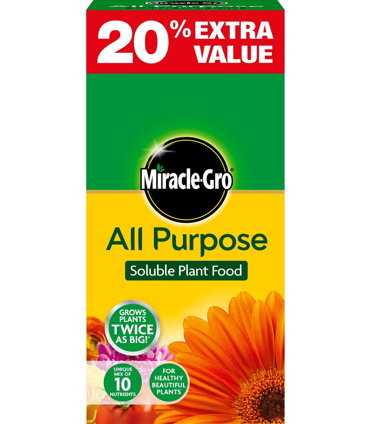 MIRACLE-GRO PLANT FOOD 1KG+20% FREE