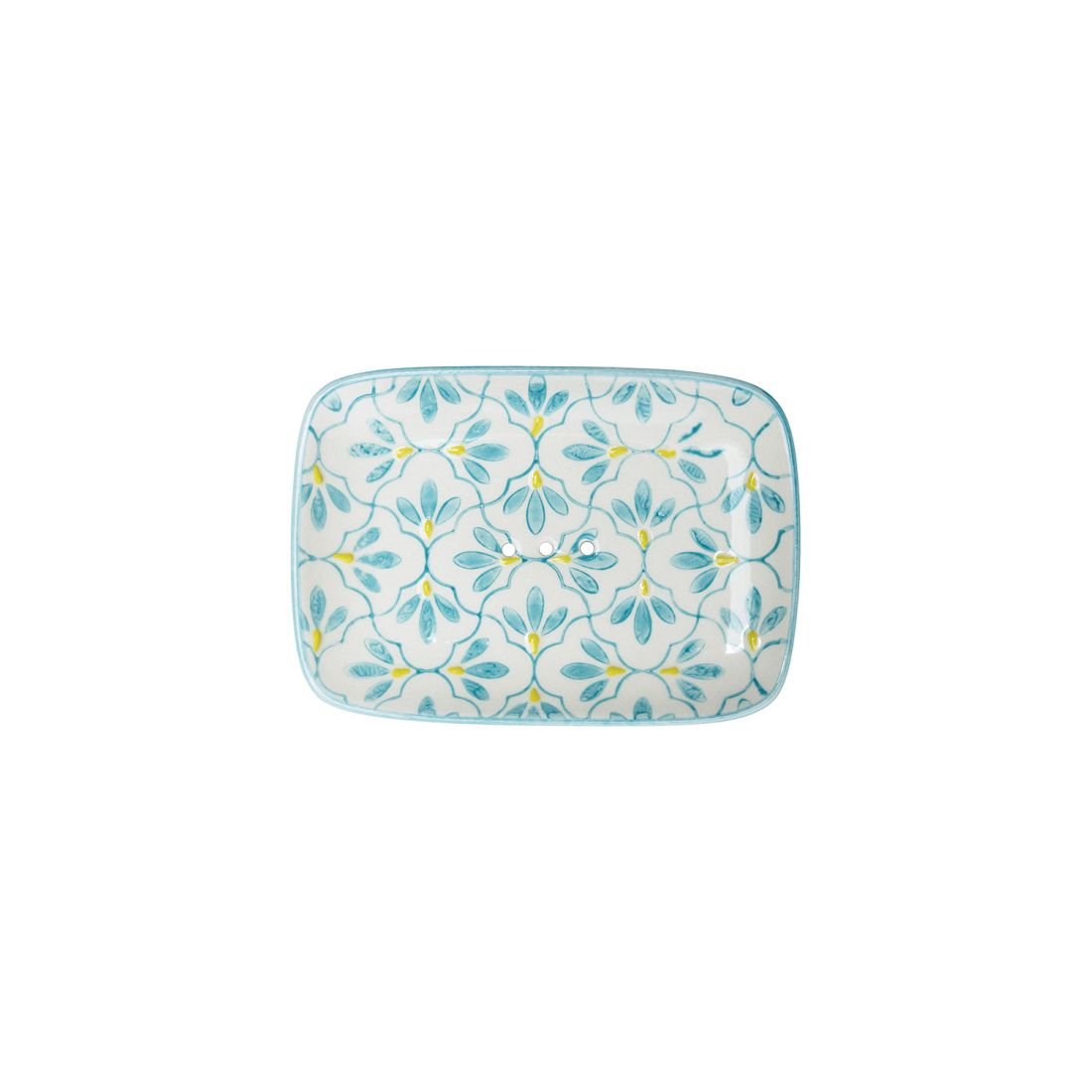 soap dish floral blue