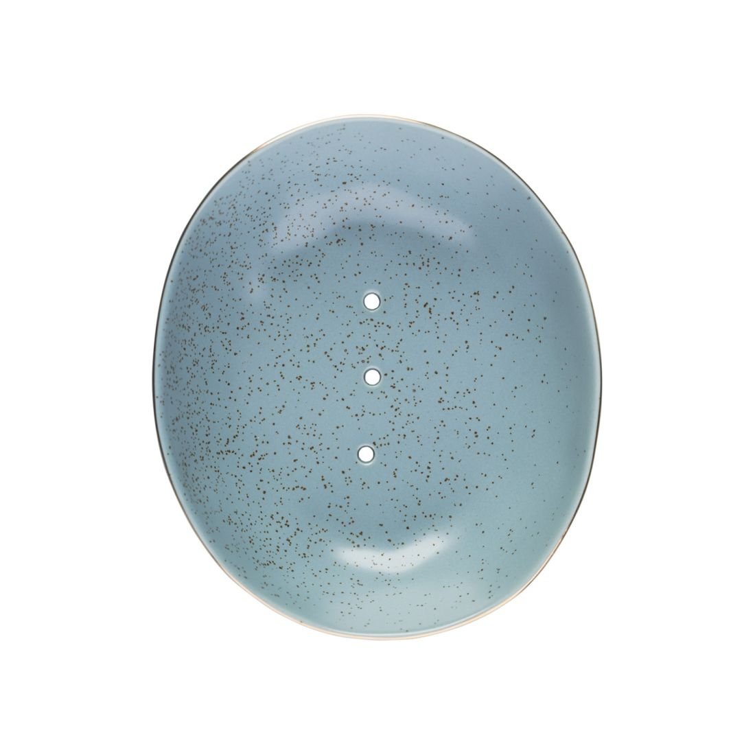 soap dish classic blue with gold rim