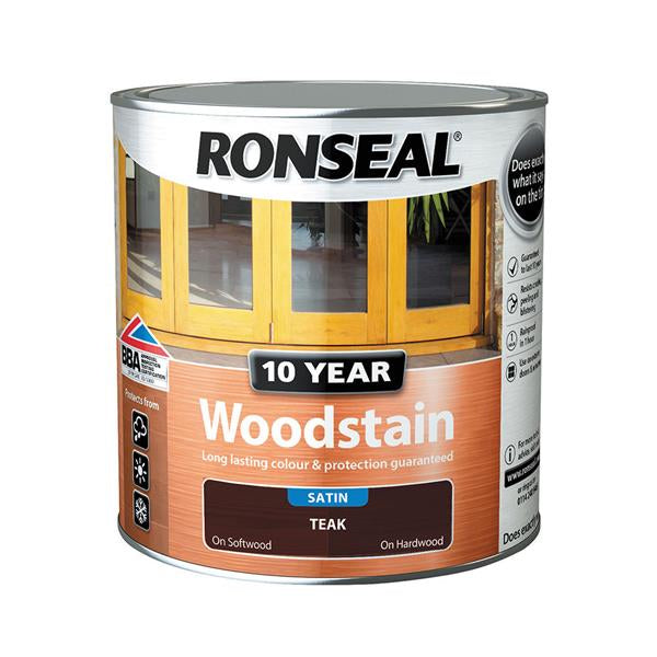 RONSEAL 10 YEAR WOODSTAIN TEAK 2.5L