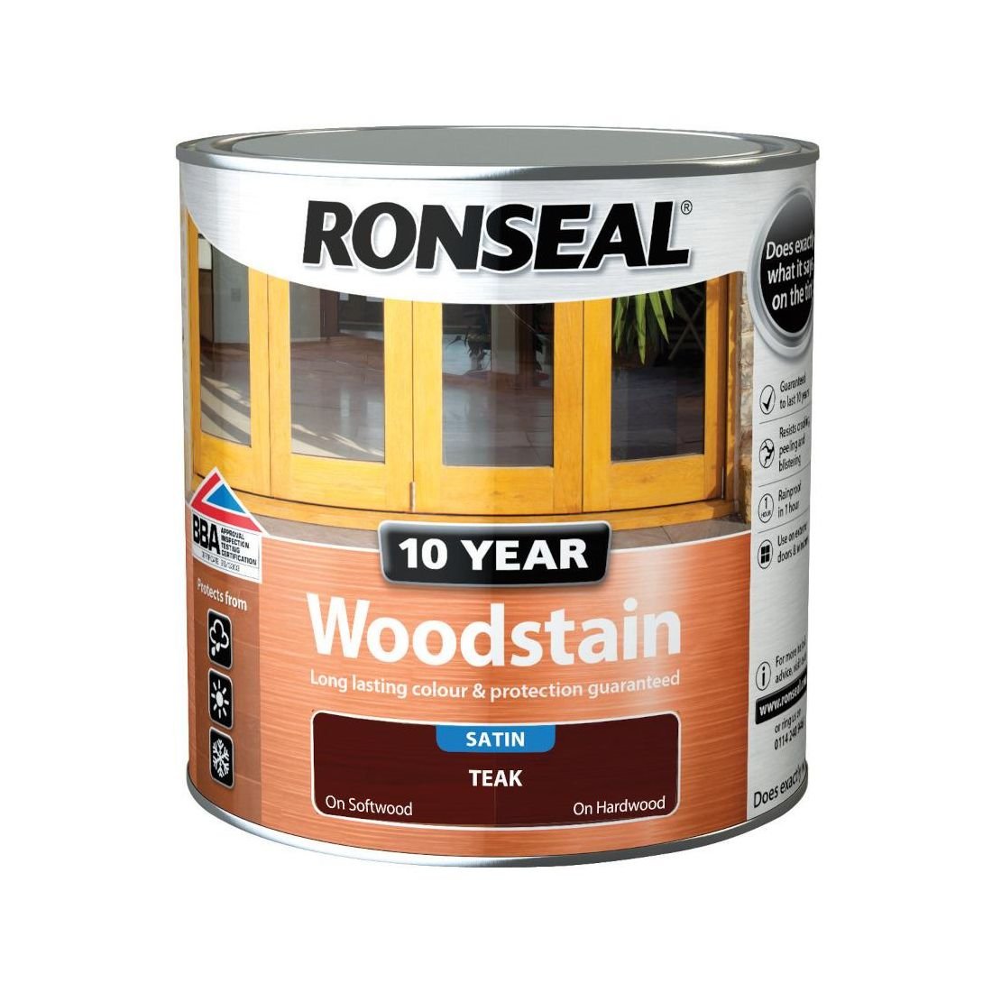 RONSEAL 10 YEAR WOODSTAIN TEAK 2.5L