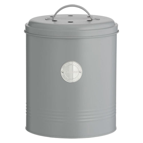 TYPHOON LIVING GREY COMPOST CADDY