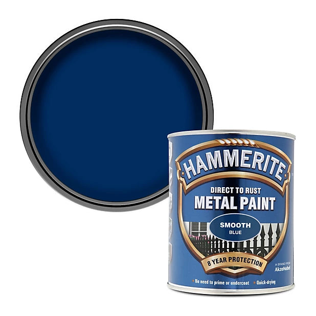 HAMMERITE METAL PAINT SMOOTH BLUE 750ML