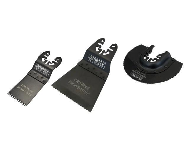 FAITHFULL MULTI-FUNCTION TOOL BLADE 3 PIECE SET
