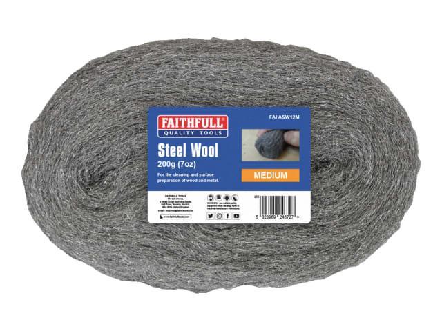FAITHFULL STEEL WOOL MEDIUM 200G