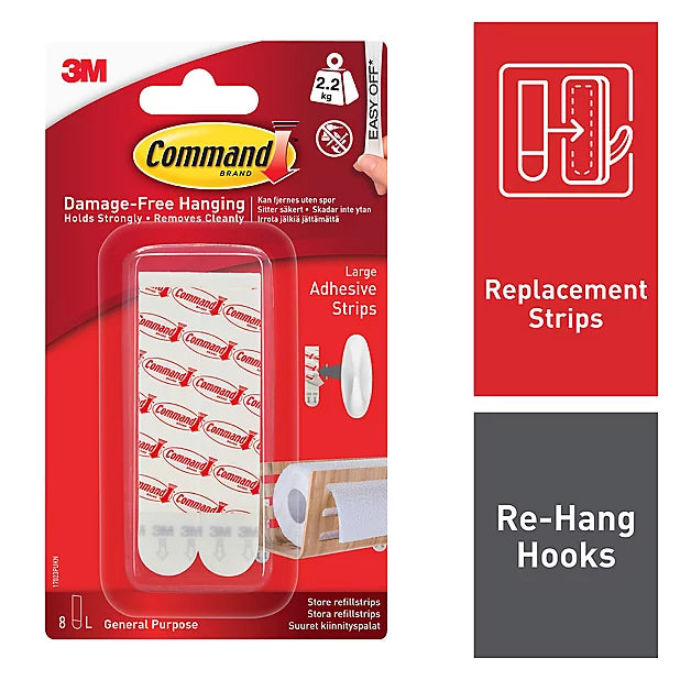 COMMAND LARGE MOUNTING STRIPS