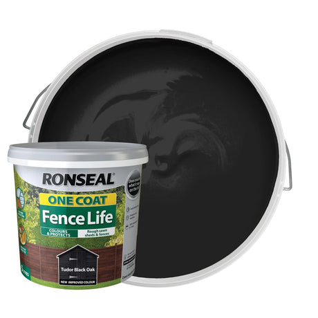 RONSEAL ONE COAT FENCE LIFE TUDOR BLACK OAK 5L