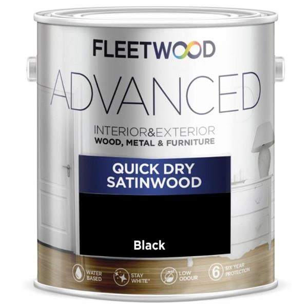 FLEETWOOD ADVANCED SATINWOOD BLACK 750ML