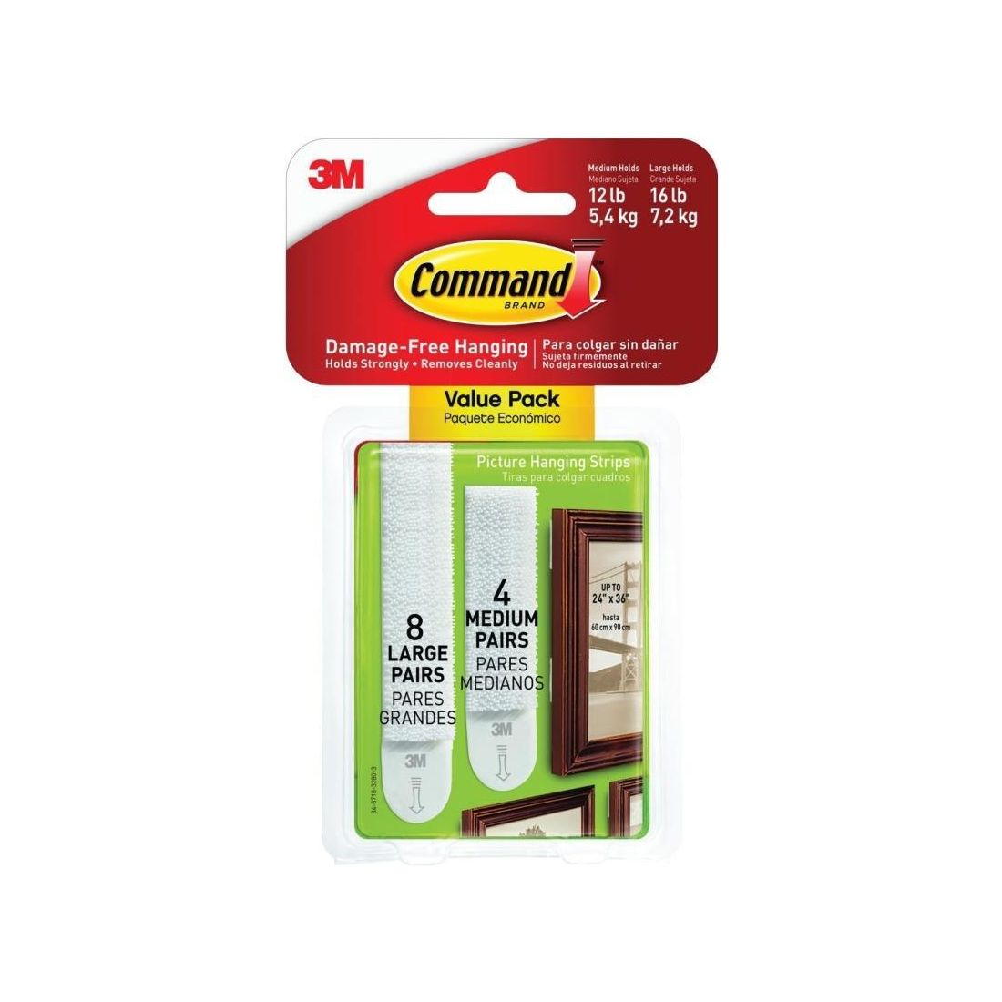 COMMAND PICTURE HANGING STRIPS LARGE & MEDIUM
