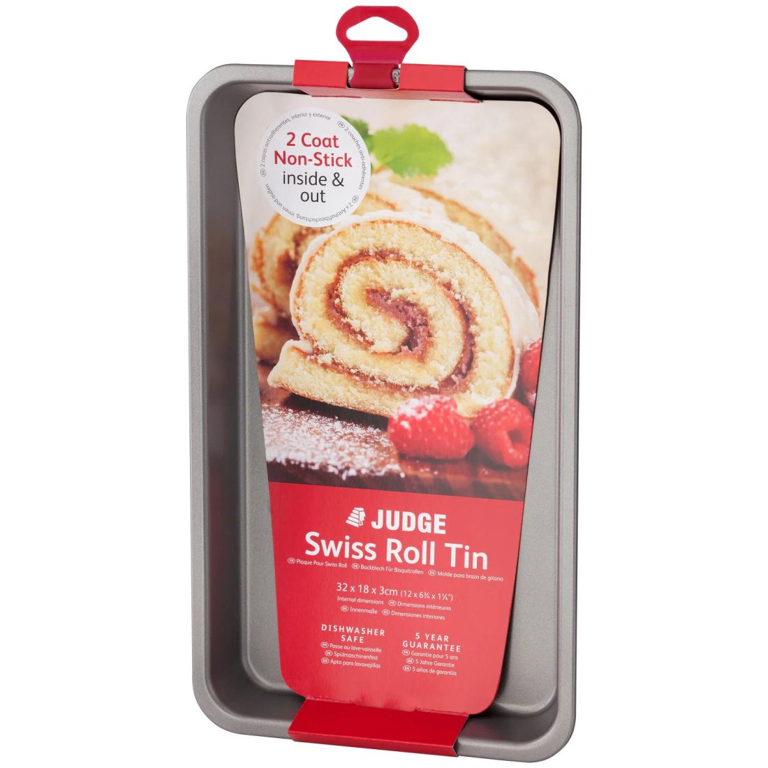 OBLONG SWISS ROLL TIN 32CM X 18CM X 3CM