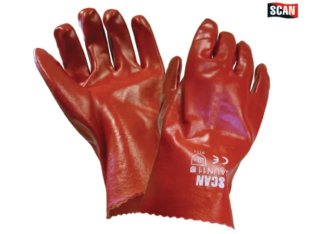 SCAN RED PVC GAUNTLET 11"