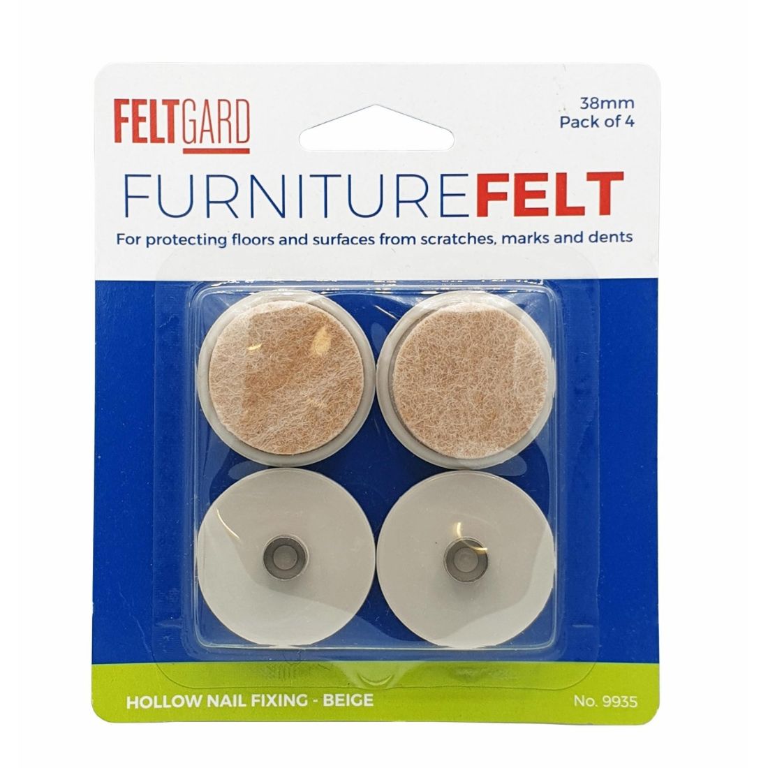 NAIL ON FELT PADS 38MM