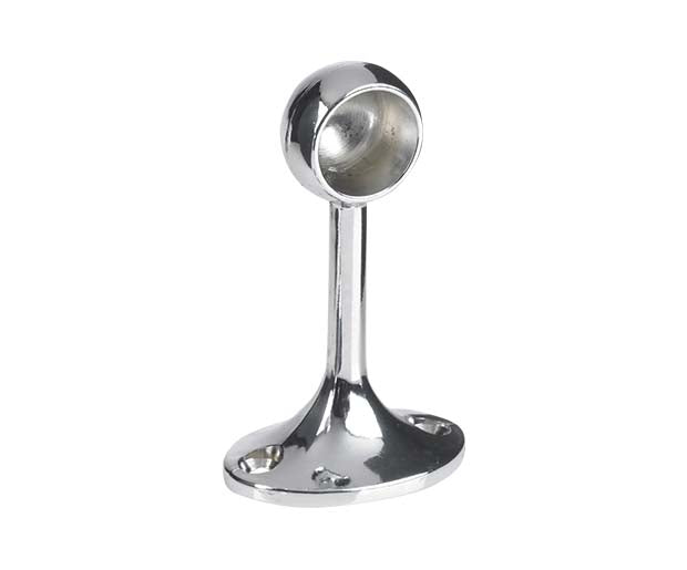 ROTHLEY CHROME TOWEL RAIL END BRACKET 25MM