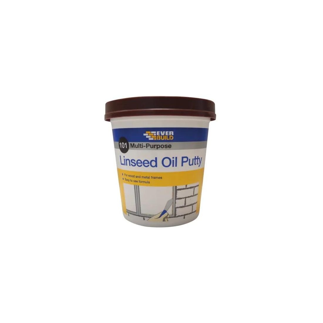 EVERBUILD BROWN LINSEED PUTTY 1KG