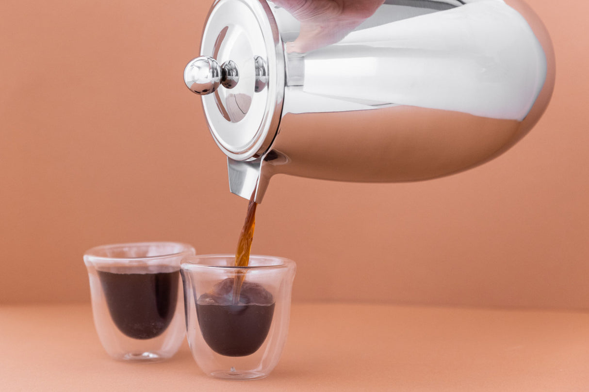 LA CAFETIERE DOUBLE WALLED STAINLESS STEEL 8-CUP CAFETIERE