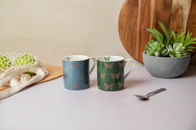 MIKASA BEES STRAIGHT SIDED PORCELAIN MUG 280ML