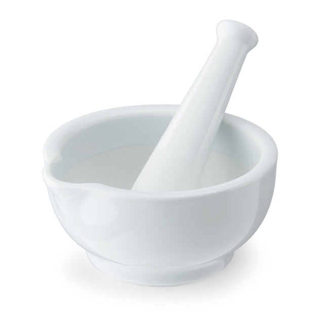 MIKASA CHALK PORCELAIN PESTLE & MORTAR WHITE
