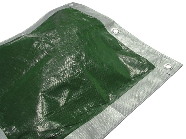 FAITHFULL TARPAULIN GREEN/SILVER 12FT X 9FT