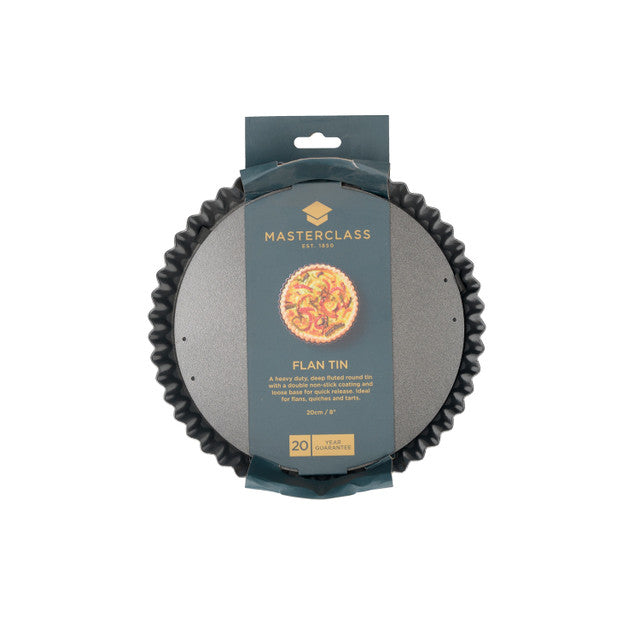 MASTERCLASS NON-STICK LOOSE BASE FLUTED QUICHE TIN 20CM