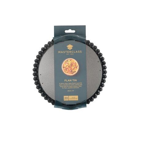 MASTERCLASS NON-STICK LOOSE BASE FLUTED QUICHE TIN 20CM
