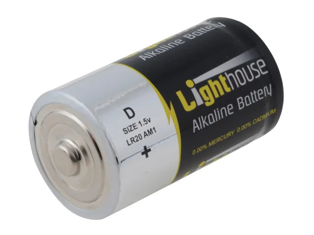 LIGHTHOUSE D LR20 ALKALINE BATTERIES 2 PACK