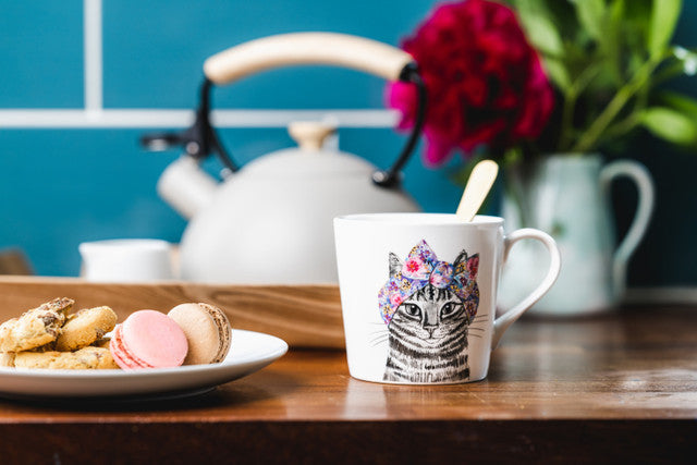 MIKASA TIPPERLEYHILL CAT FINE CHINA MUG 380ML