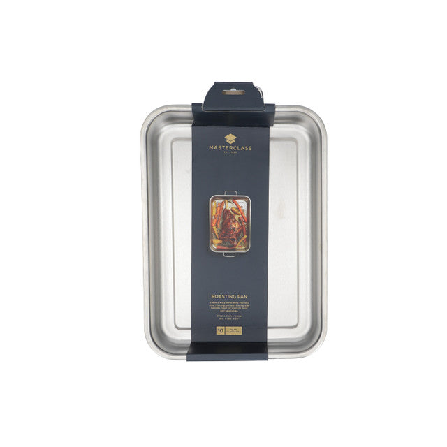 MASTERCLASS STAINLESS STEEL HEAVY DUTY ROASTING PAN 37CM X 27CM