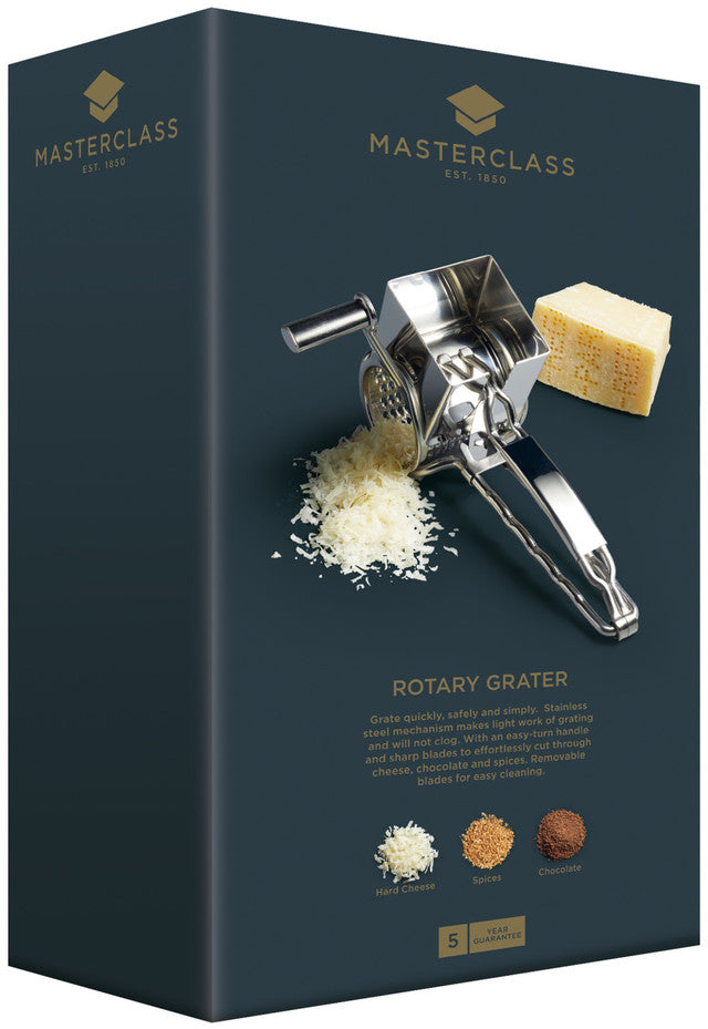 MASTERCLASS DELUXE STAINLESS STEEL ROTARY CHEESE GRATER