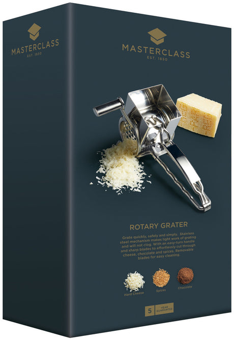 MASTERCLASS DELUXE STAINLESS STEEL ROTARY CHEESE GRATER